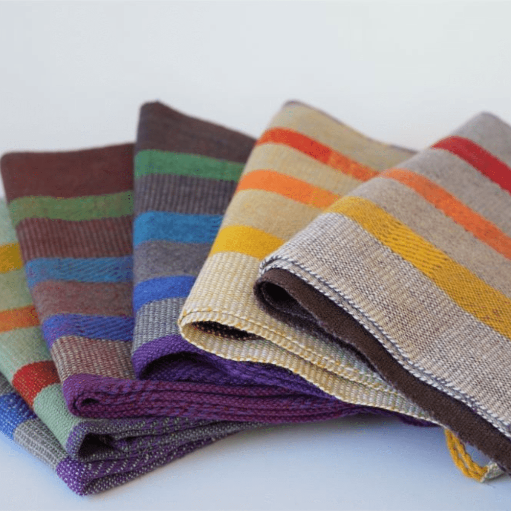 Handgewebtes Geschirrtuch Rainbow