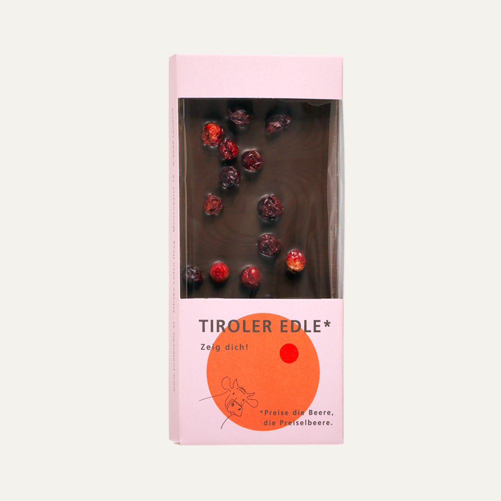 Österreich Schokolade mit Preiselbeeren - Souvenir Tirol