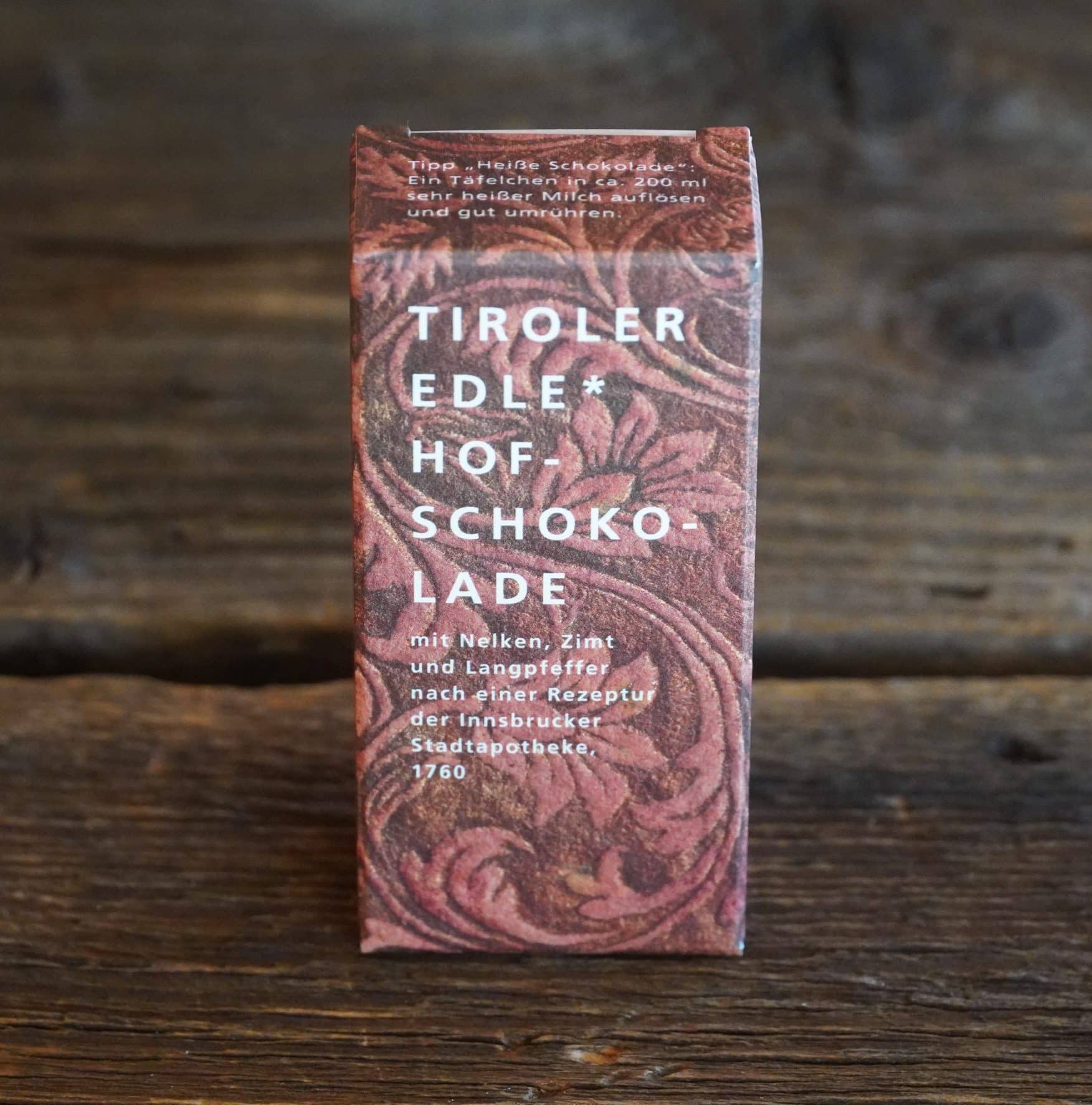 Tiroler Edle Hof-Schokolade, 42g