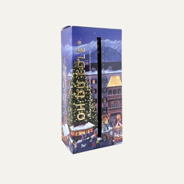 Adventkalender „Goldenes Dachl“ mit Schokoplättchen